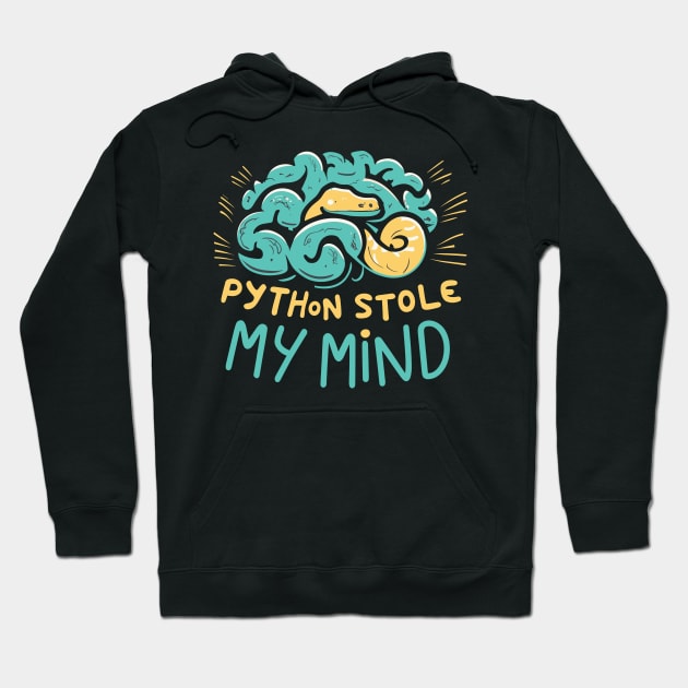 Python stole my mind Hoodie by Reesh